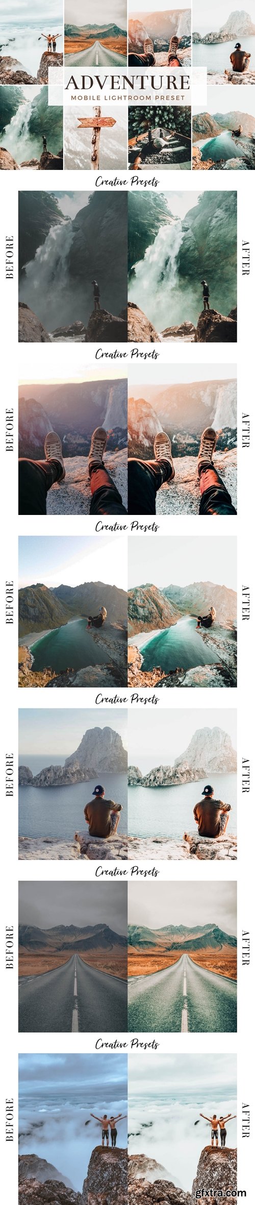 CreativeMarket - Adventure & Travel Lightroom Mobile Presets 5185685