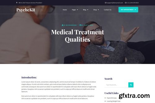 ThemeForest - PsycheKit v1.0 - Psychologist & Hypnotherapy Elementor Template Kit - 27613274