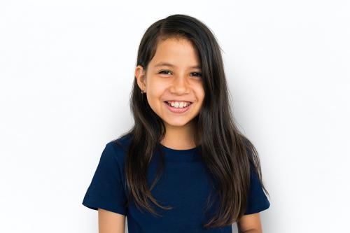 Studio portrait of a cheerful girl - 6627