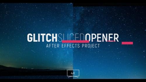 Videohive - Glitch Sliced Opener