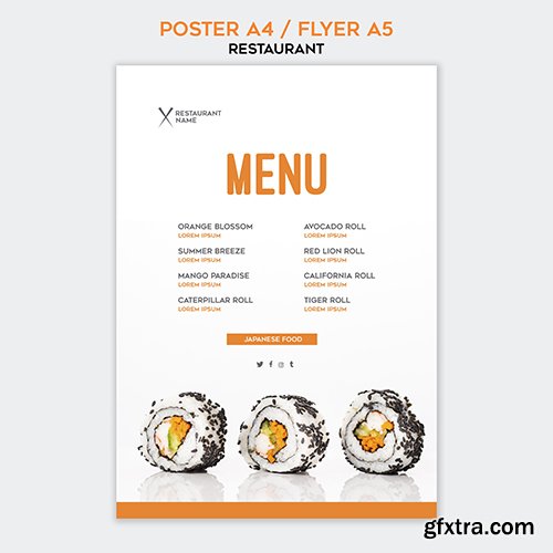 Sushi Poster Restaurant Template