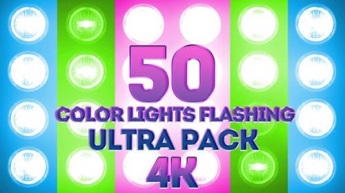 Videohive - Color Lights Flashing Ultra Pack 4K
