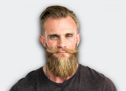 Bearded Hipster Man Smiling Portrait - 6689