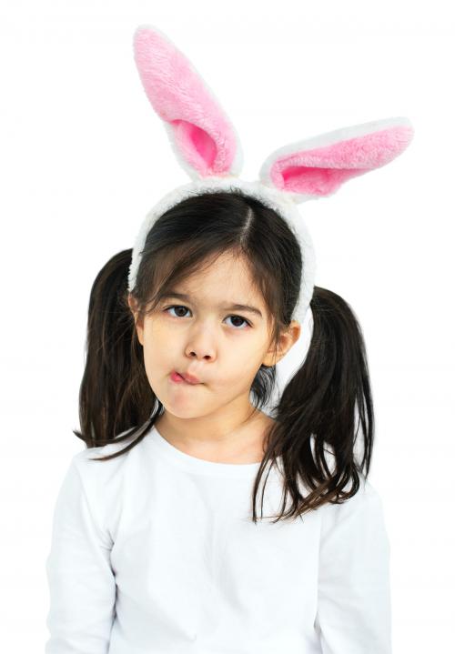 Little Girl With Bunny Ears Curious Studio - 6696