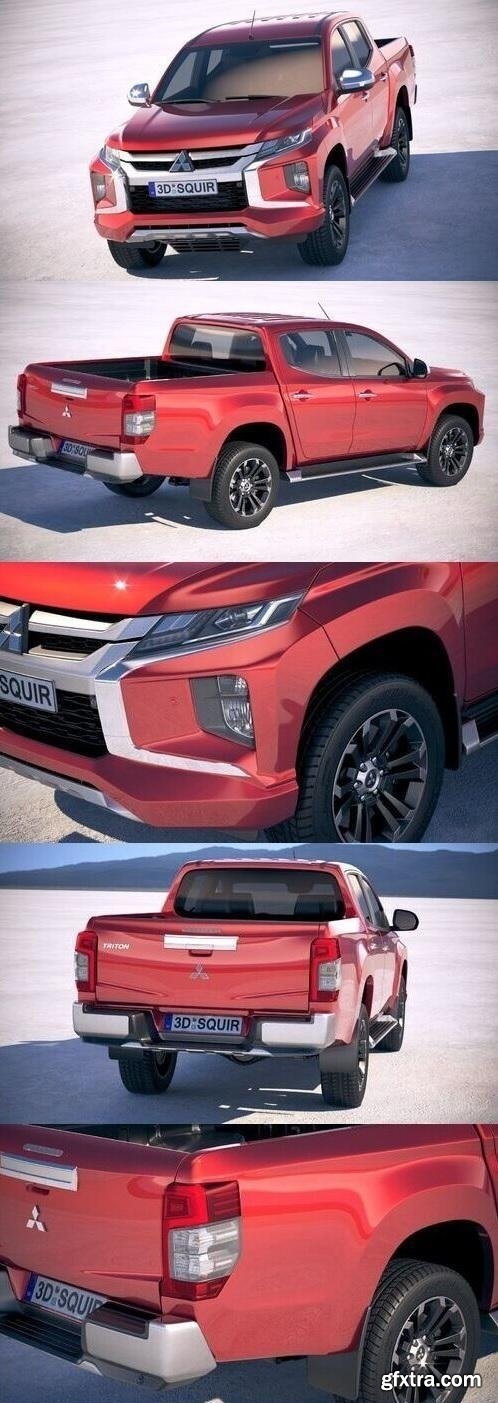 Mitsubishi L200 Crew Cab 2019 3D Model