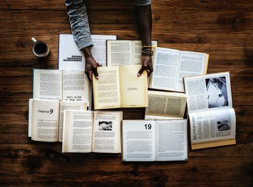 People Hands Hold Blank Books Empty Pages - 6009