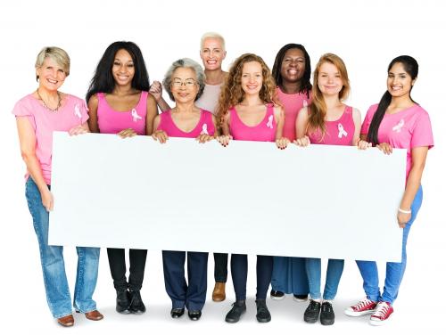 Pink Ribbon Breast Cancer Awareness Copy Space Banner Concept - 6207
