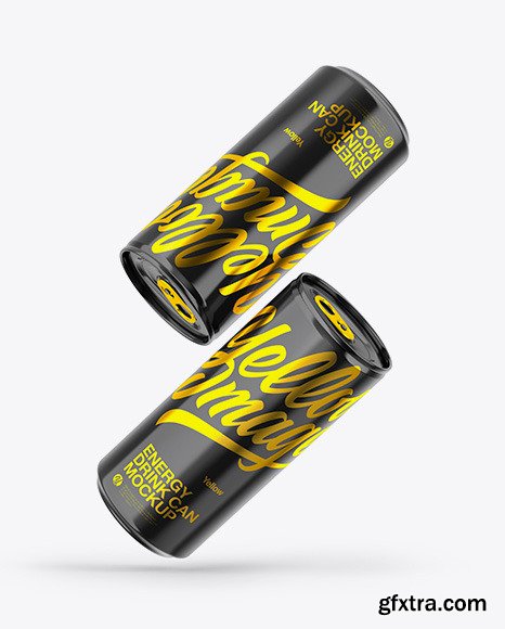 Two Glossy Cans Mockup 63925