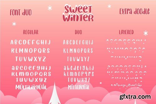 Sweet Winter - Layered Font Duo