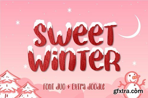 Sweet Winter - Layered Font Duo