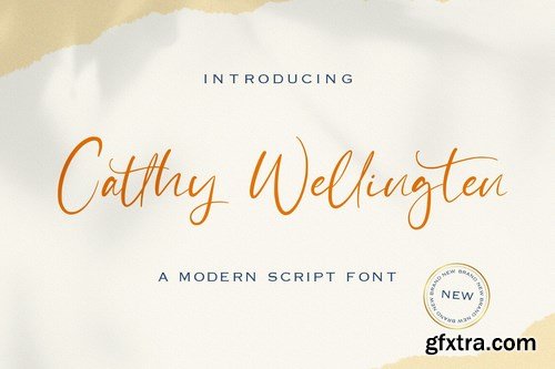 Catthy Wellingten - Modern Script Font