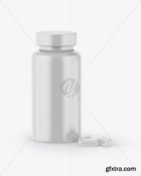 Matte Bottle & Capsules Mockup 63937