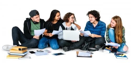 Group of students studying together - 5071