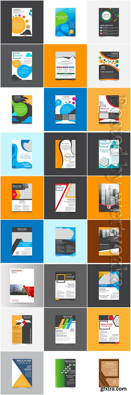 Brochures collection in vector, business name for company # 4