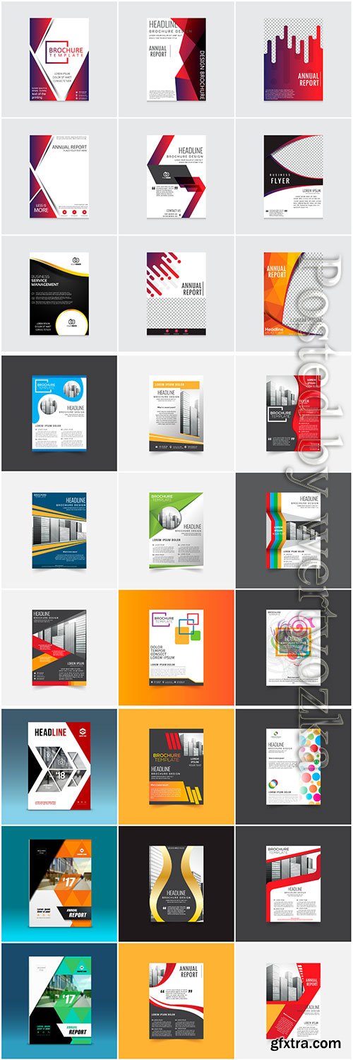 Brochures collection in vector, business name for company # 2