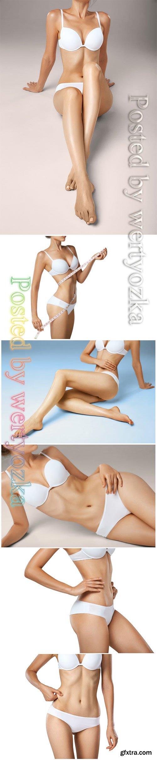 Woman in underwear beautiful stock photo