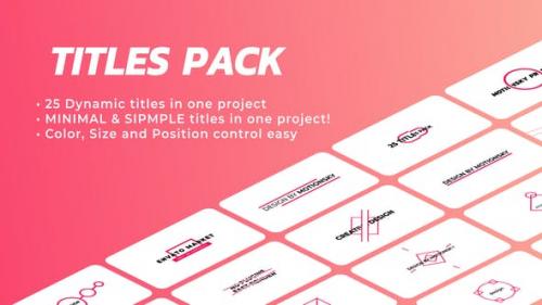 Videohive - Ingenious Titles Pack