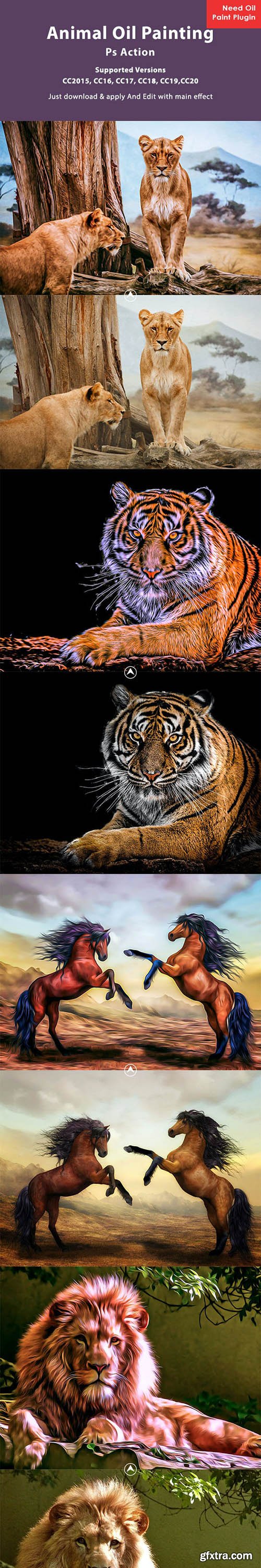 GraphicRiver - Animal Oil Painting Photoshop Action 26608753