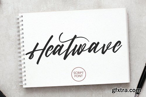 Heatwave Script Brush Handmade Modern Font