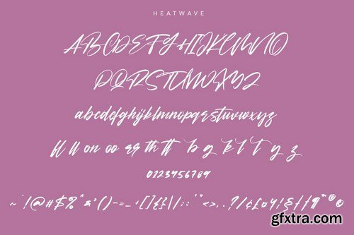 Heatwave Script Brush Handmade Modern Font