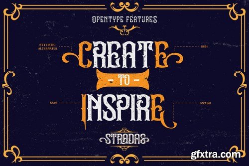 CM - Stradas - Layered Vintage Font 5200769