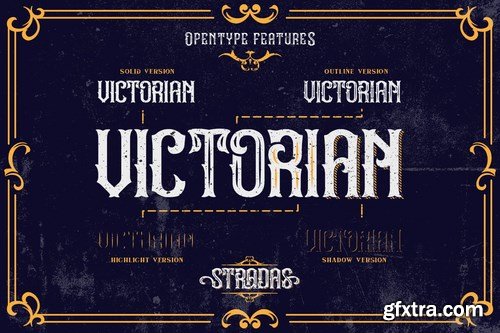 CM - Stradas - Layered Vintage Font 5200769