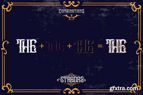 CM - Stradas - Layered Vintage Font 5200769