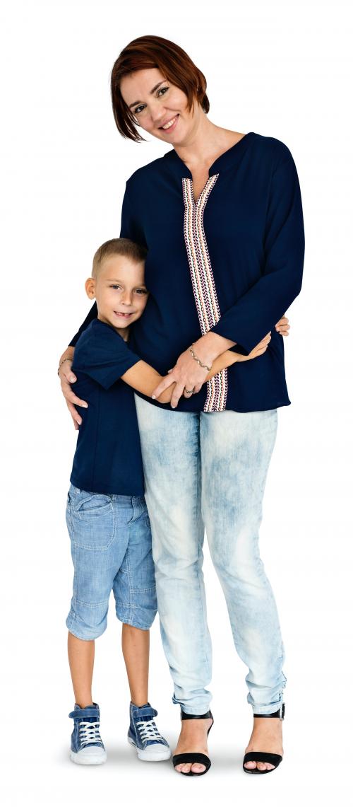 Mother Son Hugging Support Parent Child Concept - 4530