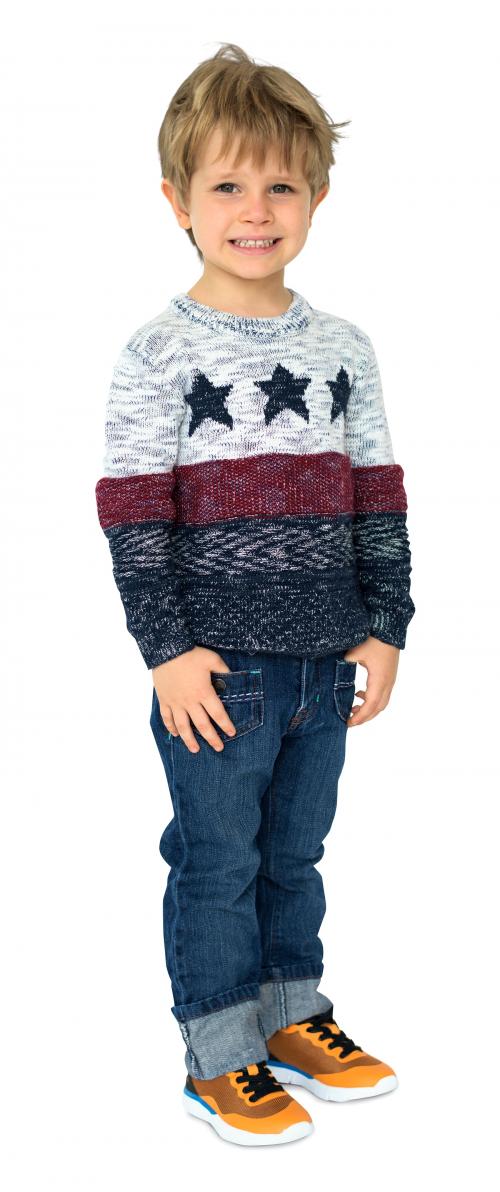 Caucasian Little Boy Standing Smiling - 4579