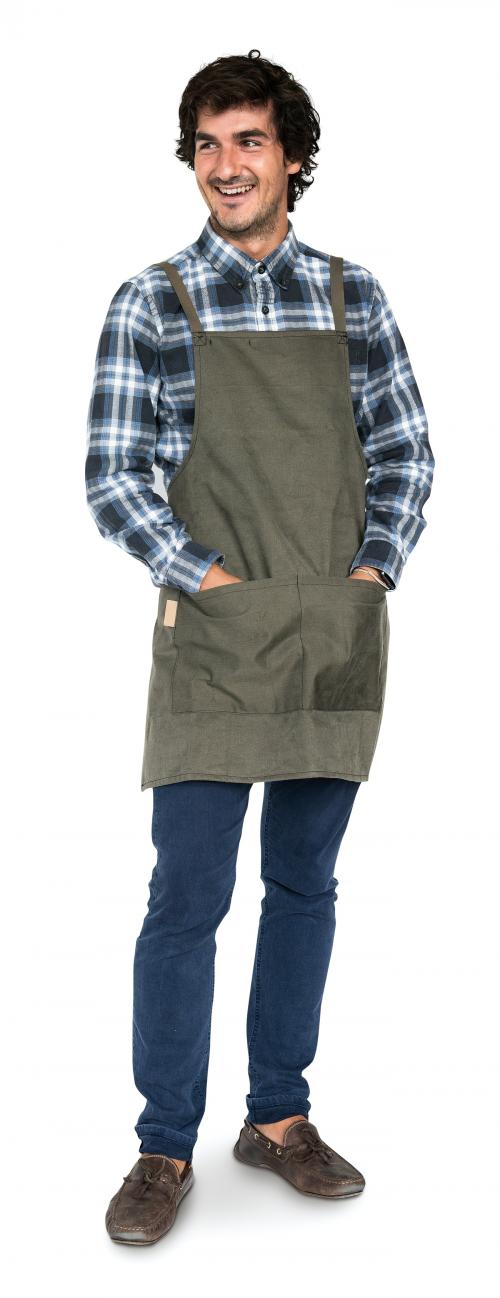 Caucasian Man Apron Cheerful Concept - 4737