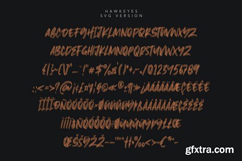 Hawkeyes SVG Brush Handmade Font Typeface Vector