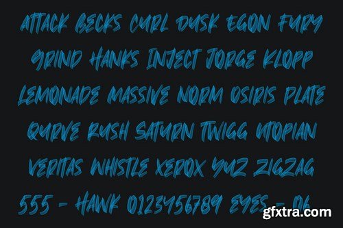 Hawkeyes SVG Brush Handmade Font Typeface Vector