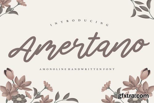 Amertano YH - Monoline Handwritten Font