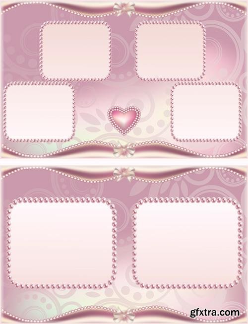 Beautiful photo album with beautiful pink patterns design