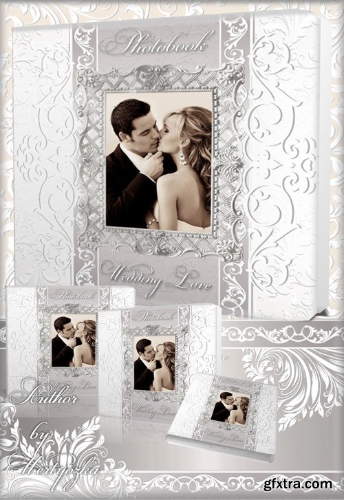 Beautiful wedding photo album with delicate design