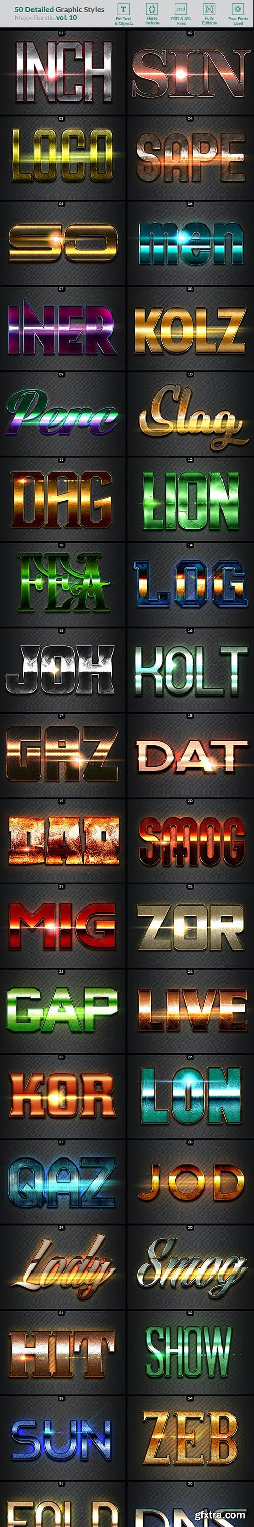 GraphicRiver - 50 Text Effects - Bundle Vol. 10 27463557