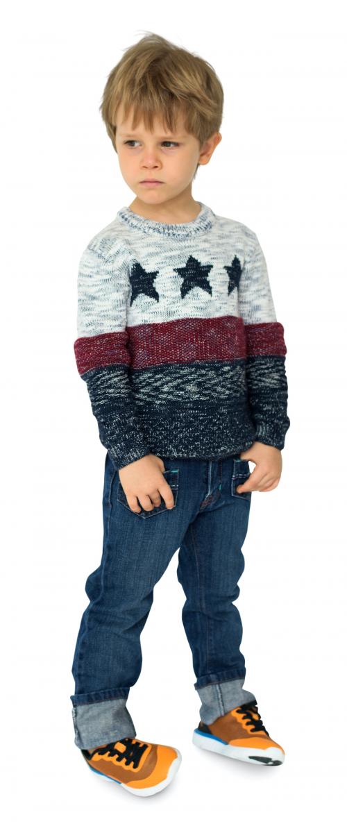 Caucasian Little Boy Cool Candid Studio - 4837