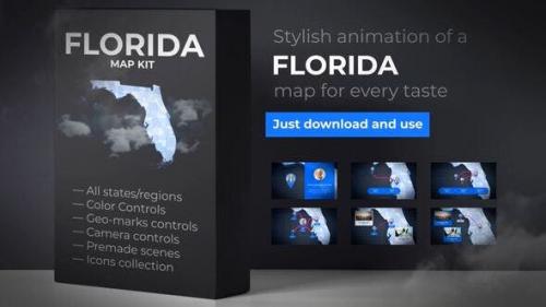 Videohive - Florida Map - Florida Map Kit