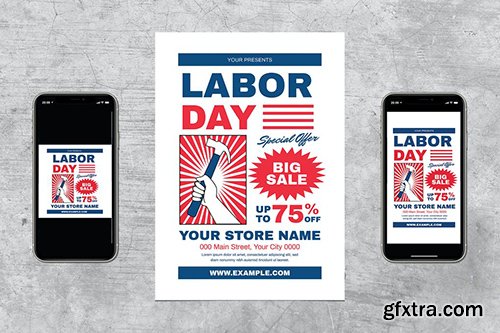 Labor Day Sale Flyer Set