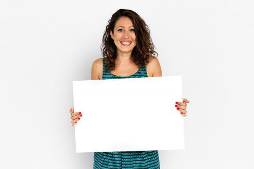 Woman Cheerful Studio Portrait Concept - 5691