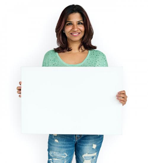 Woman Cheerful Studio Portrait Concept - 5707