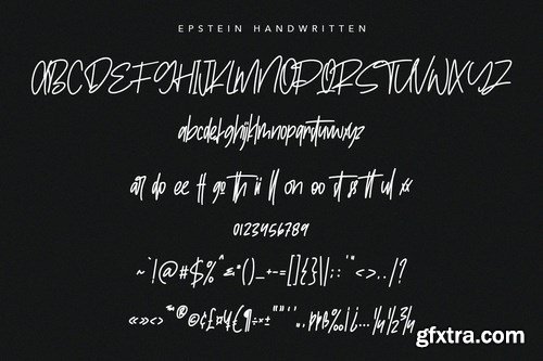 Epstein Signature Handwritten Handmade Font