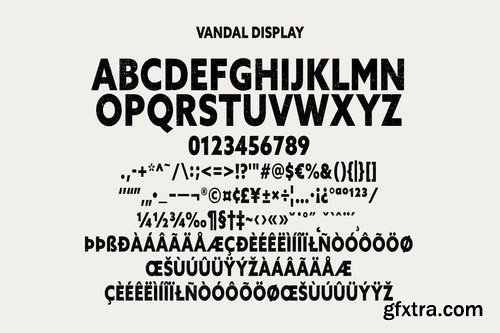 Vandal Display Font All Caps Sans Serif Typeface