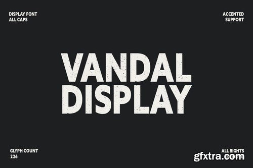 Vandal Display Font All Caps Sans Serif Typeface