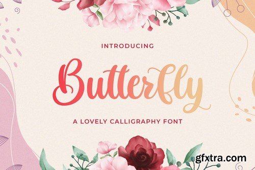 CM - Butterfly - Lovely Calligraphy Font 5209535