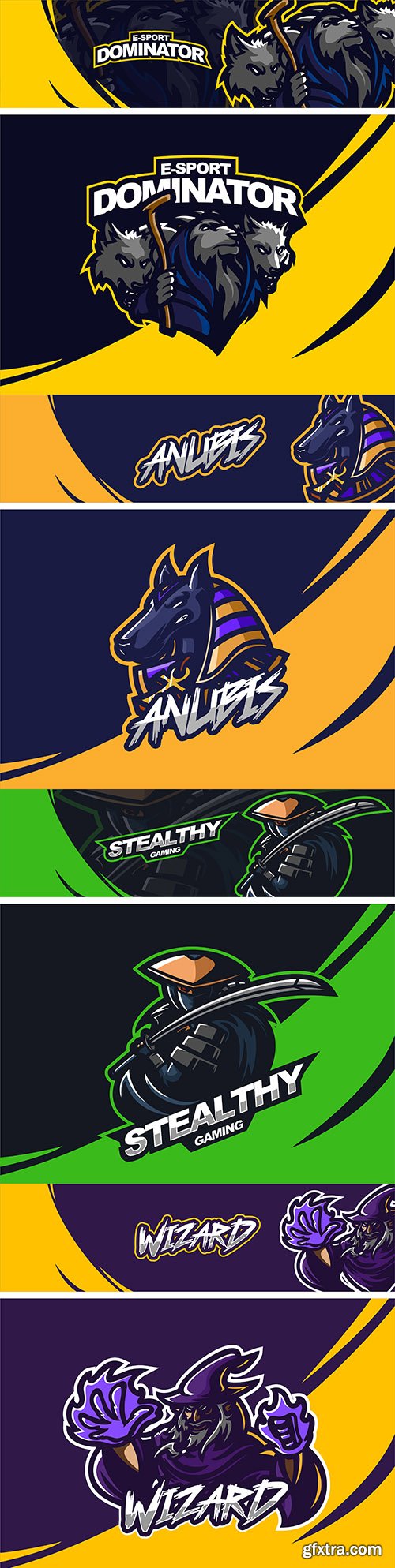 Emblem mascot and Brand name logos design 3
