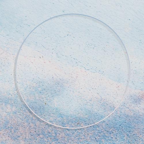 Round frame on light blue paint textured background illustration - 1214739