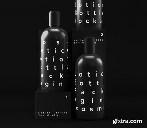 Psd Bottle Cosmetic Packaging Set