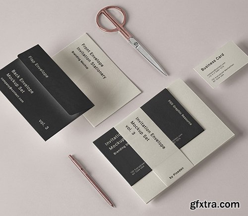 Mailing Psd Envelope Mockup Vol 3