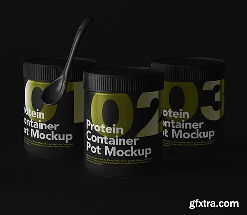 Protein Psd Container Mockup Set